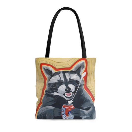 Camp Crasher Raccoon Tote Bag tote bag Flyn Costello   