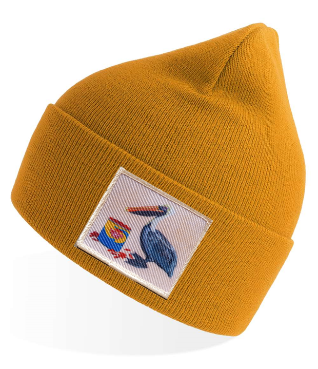 Mustard Sustainable Knit Hats Flyn Costello Gone Fishin'  