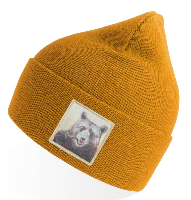 Mustard Sustainable Knit Hats Flyn Costello Slim Jimmy  