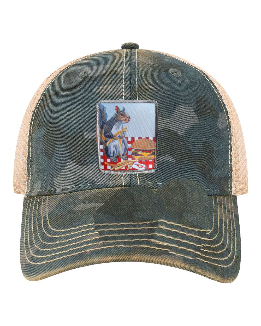 Navy Camo Unstructured Hats Flyn Costello Squirrel Burger  