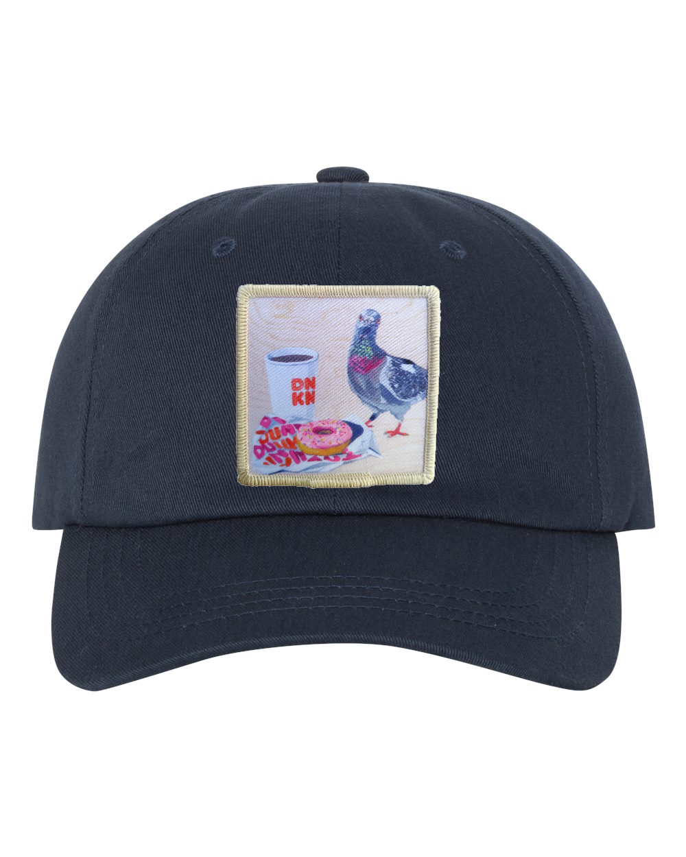 Eco-Washed Dad Hat Hats FlynHats Pigeons Run On Donuts  
