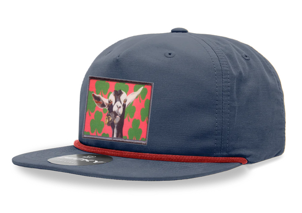 Navy/Red Rope Cap Hats FlynHats Can Crusher  