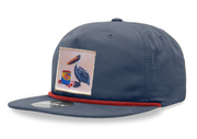 Navy/Red Rope Cap Hats FlynHats Gone Fishin'  