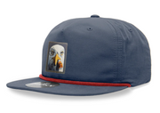 Navy/Red Rope Cap Hats FlynHats Seagull with Cig  