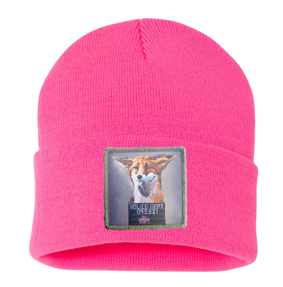 Fox Beanie Hats Flyn Costello Neon Pink  