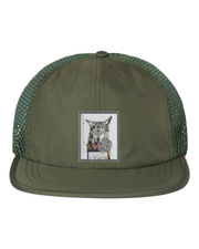 Wide Set Mesh Cap Olive Hats FlynHats The Usual Suspects:Wolf  