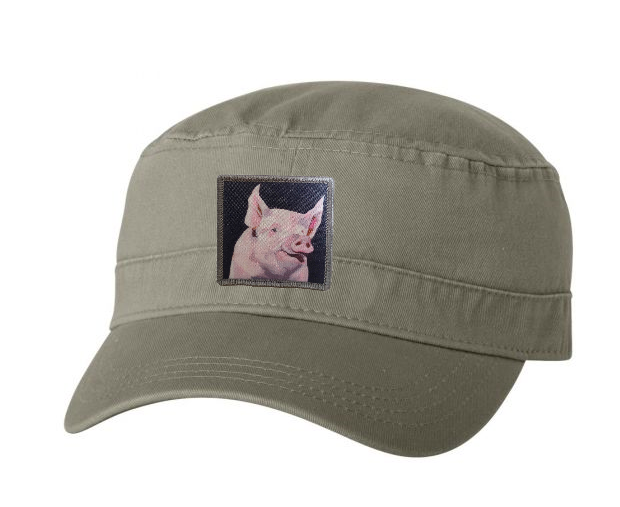 Olive Fidel Cap Hats FlynHats Piggie  