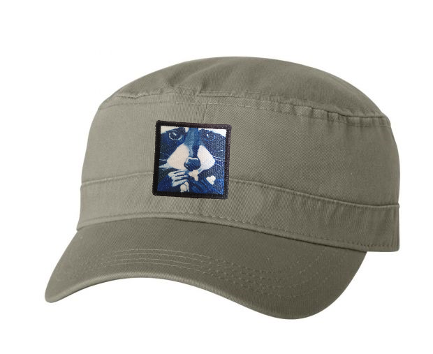 Olive Fidel Cap Hats FlynHats Raccoon Pop  