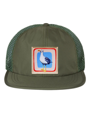 Wide Set Mesh Cap Olive Hats FlynHats Seagull  