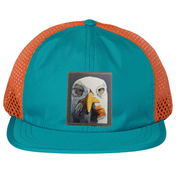 Wide Set Mesh Cap Orange/ Teal Hats FlynHats Seagull With Cig  