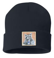 Beer Bandit Raccoon Beanie Hats Flyn Costello Navy  