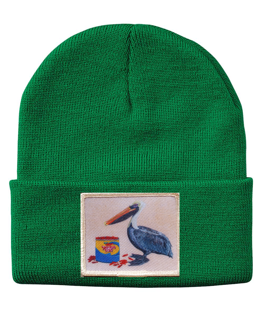 Gone Fishin' Pelican Beanie Hats Flyn_Costello_Art Kelley Green  