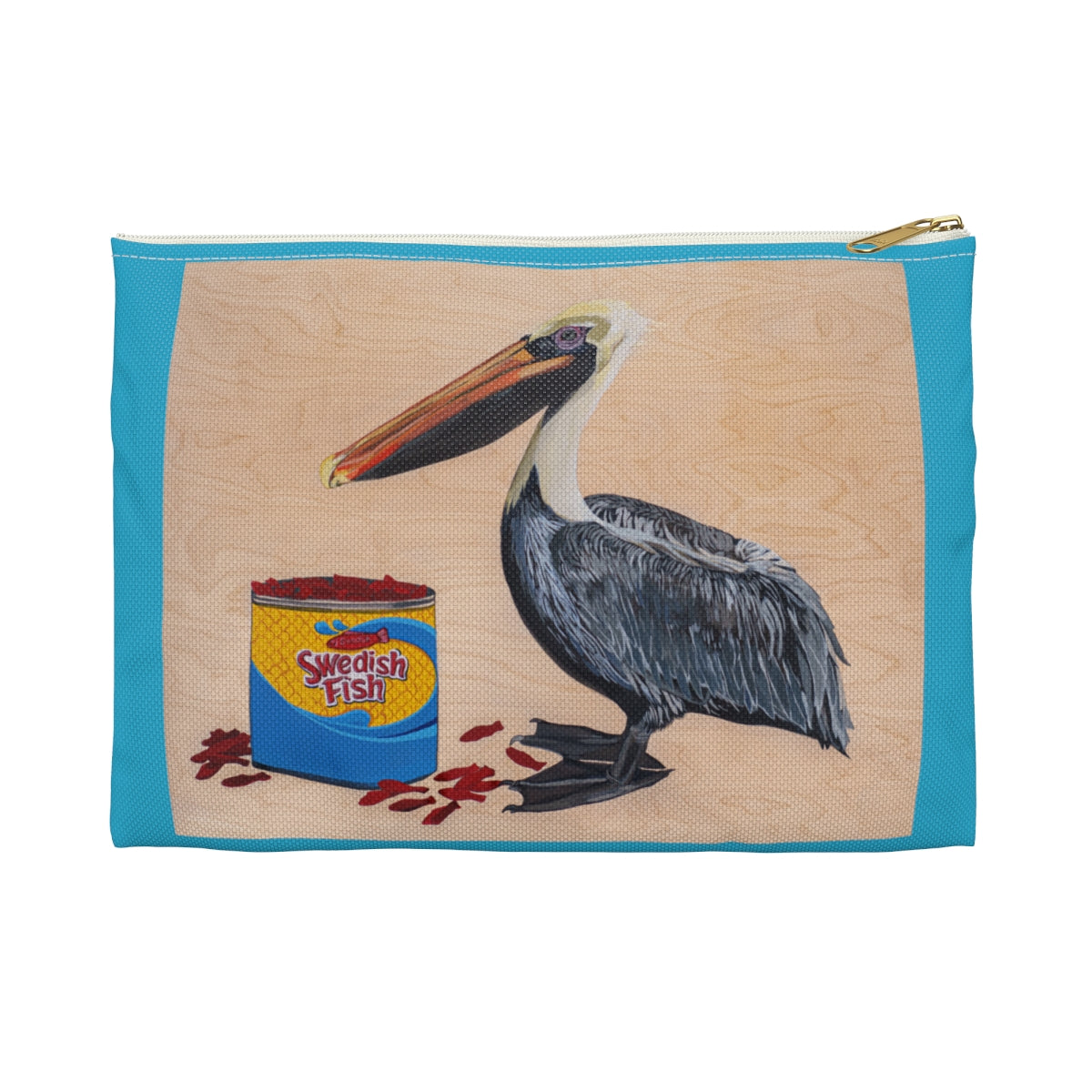 Gone Fishin' Zip Pelican Bag accessory bag Flyn_Costello_Art   