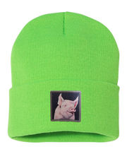 Piggie Beanie Hats Flyn Costello Neon Green  