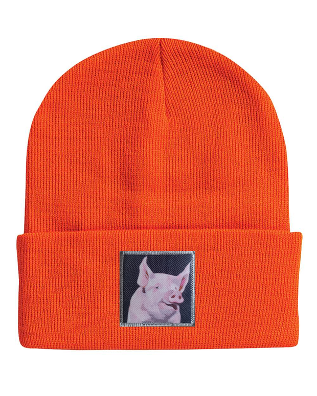 Piggie Beanie Hats Flyn Costello Neon Orange  