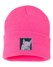 Piggie Beanie Hats Flyn Costello Neon Pink  