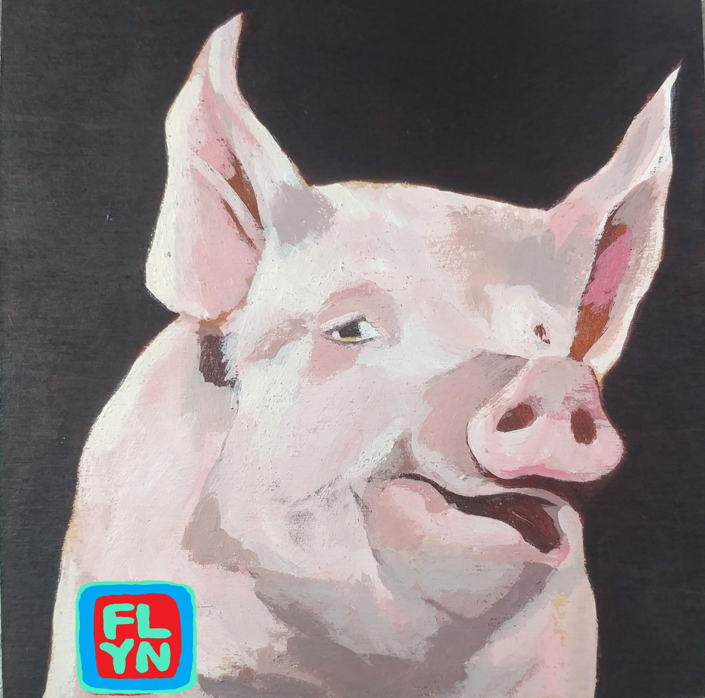 Piggie Sticker Stickers Flyn_Costello_Art 2x2 inches  