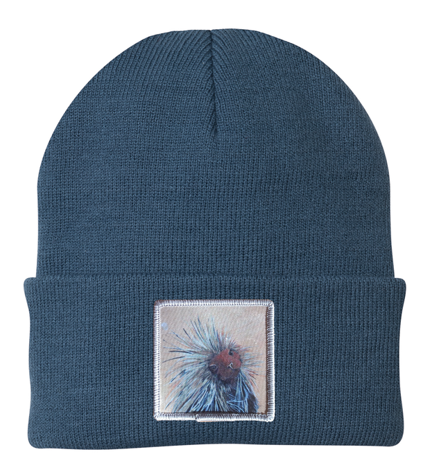 Porcupine Beanie Hats Flyn Costello Dusty Blue  