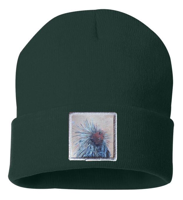Porcupine Beanie Hats Flyn Costello Forest Green  