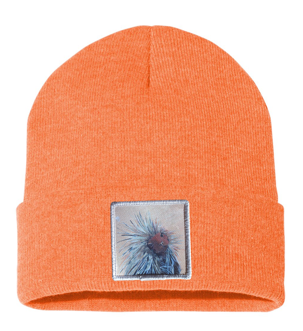 Porcupine Beanie Hats Flyn Costello Heather Orange  