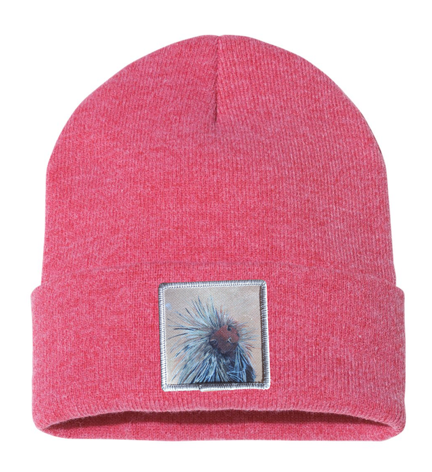 Porcupine Beanie Hats Flyn Costello Heather Red  