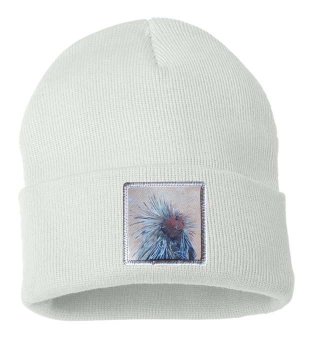 Porcupine Beanie Hats Flyn Costello White  