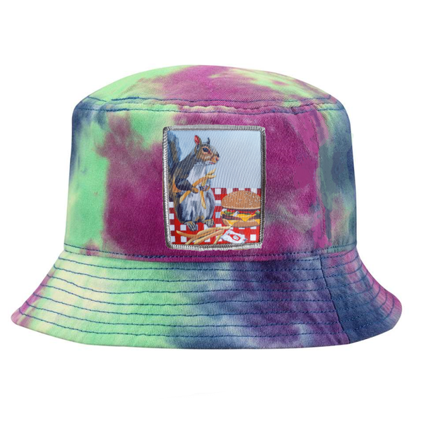 Tye Dye Bucket - Purple Hats Flyn Costello Squirrel Burger  