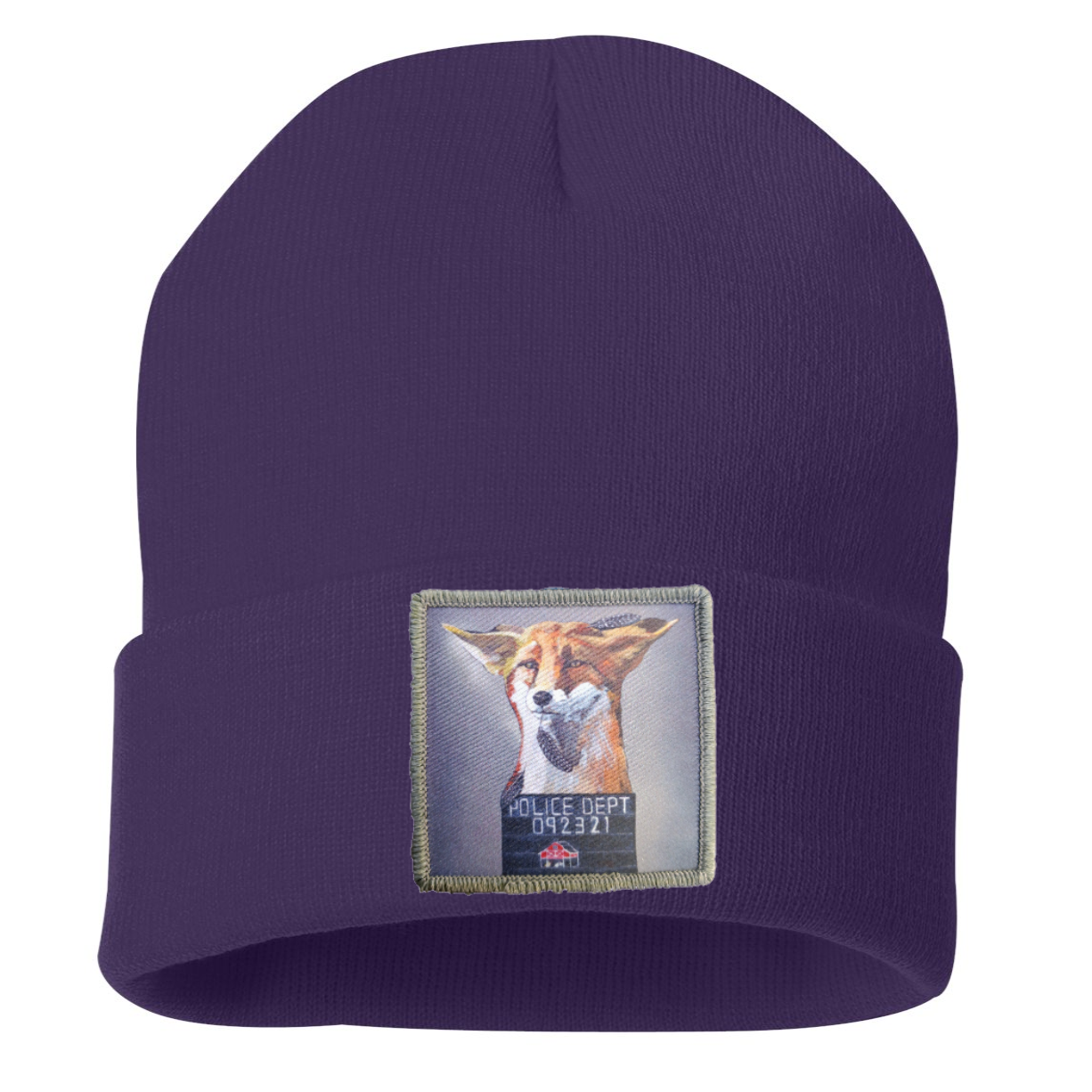 Fox Beanie Hats Flyn Costello Purple  