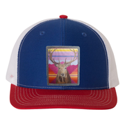 Red/White/Royal Trucker Hats Flyn Costello Elk  