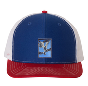 Red/White/Royal Trucker Hats Flyn Costello Flock Of Seagulls  