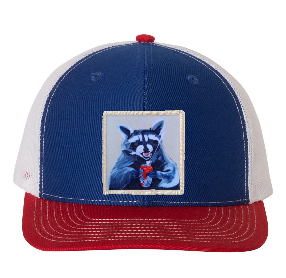 Red/White/Royal Trucker Hats Flyn Costello Camp Crasher  