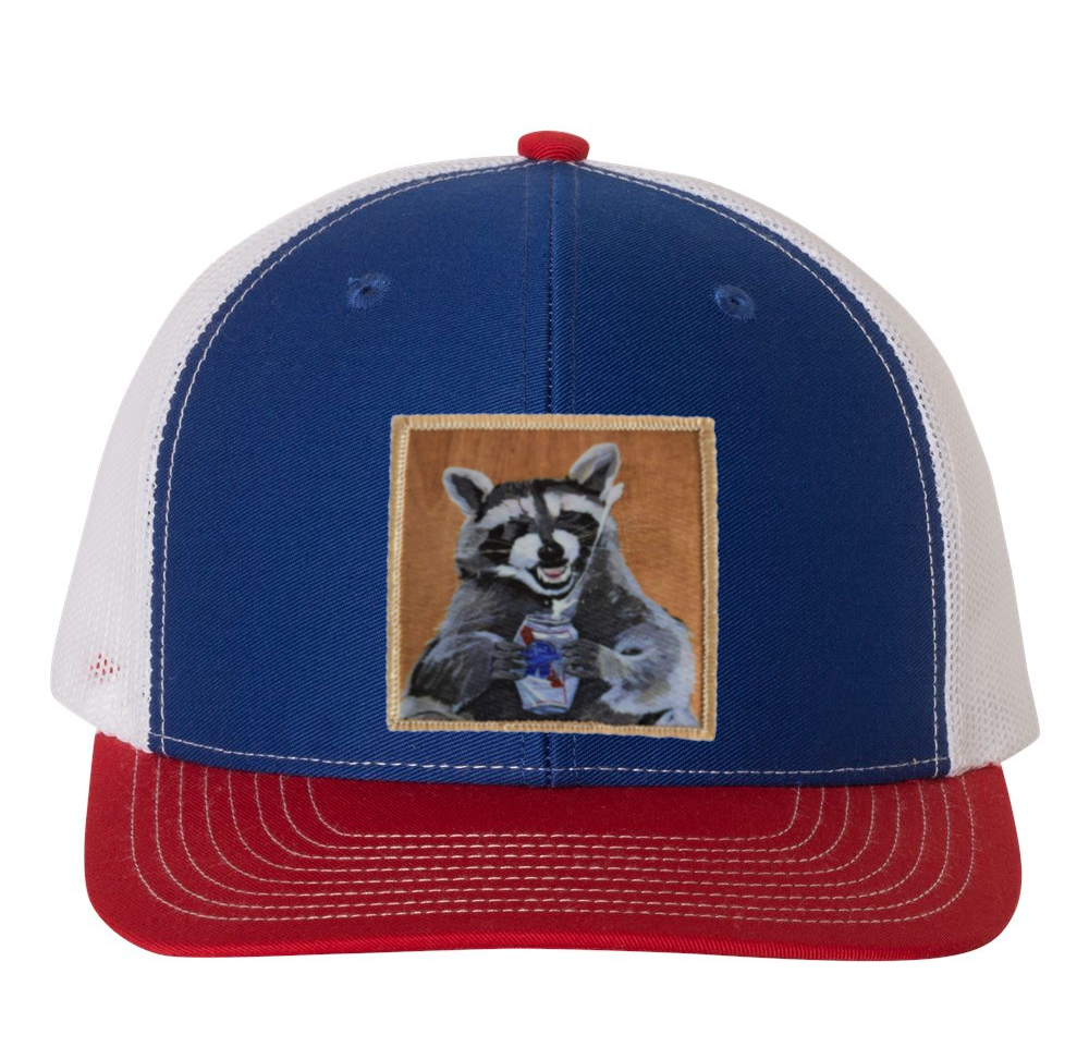 Red/White/Royal Trucker Hats Flyn Costello Beer Bandit  