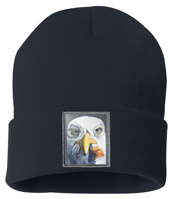 Seagull with Cig Beanie Hats Flyn Costello Navy  