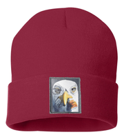 Seagull with Cig Beanie Hats Flyn Costello Cardinal Red  