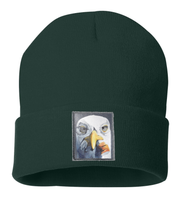 Seagull with Cig Beanie Hats Flyn Costello Forest Green  