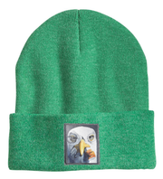 Seagull with Cig Beanie Hats Flyn Costello Heather Green  
