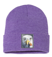 Seagull with Cig Beanie Hats Flyn Costello Heather purple  
