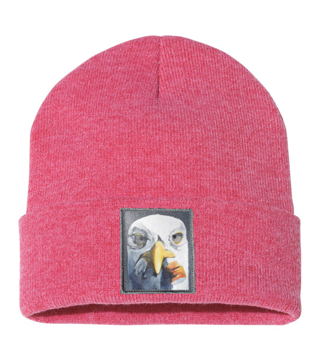 Seagull with Cig Beanie Hats Flyn Costello Heather Red  