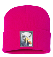 Seagull with Cig Beanie Hats Flyn Costello Neon Fuchsia  