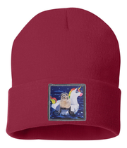 Unicorn Drifter Seal Beanie Hats Flyn Costello Cardinal Red  