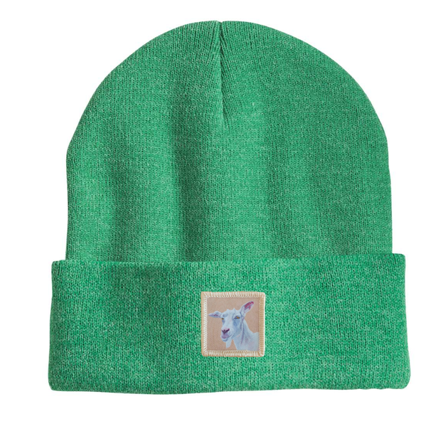 Goat Beanie Hats Flyn Costello Heather Green  