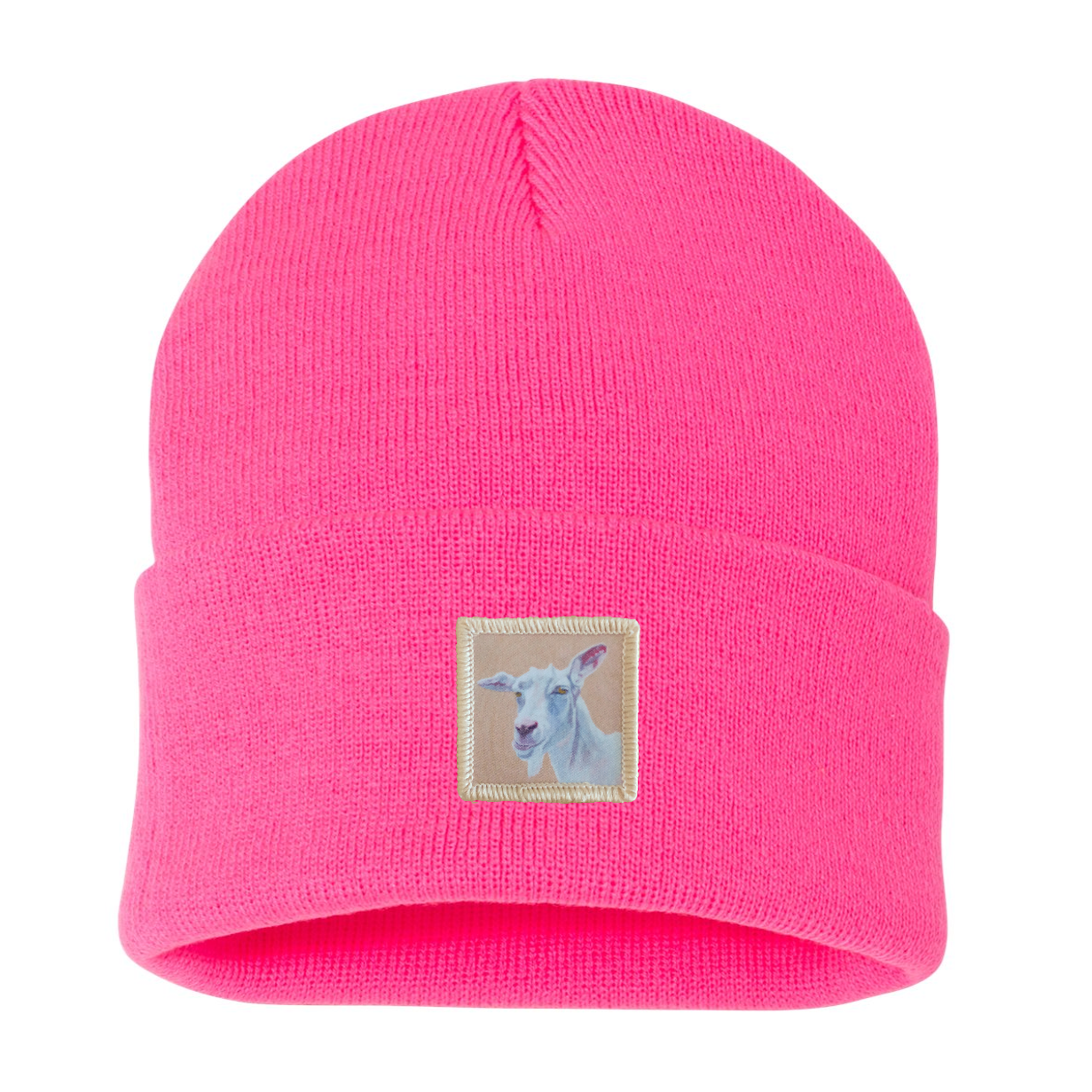 Goat Beanie Hats Flyn Costello Neon Pink  