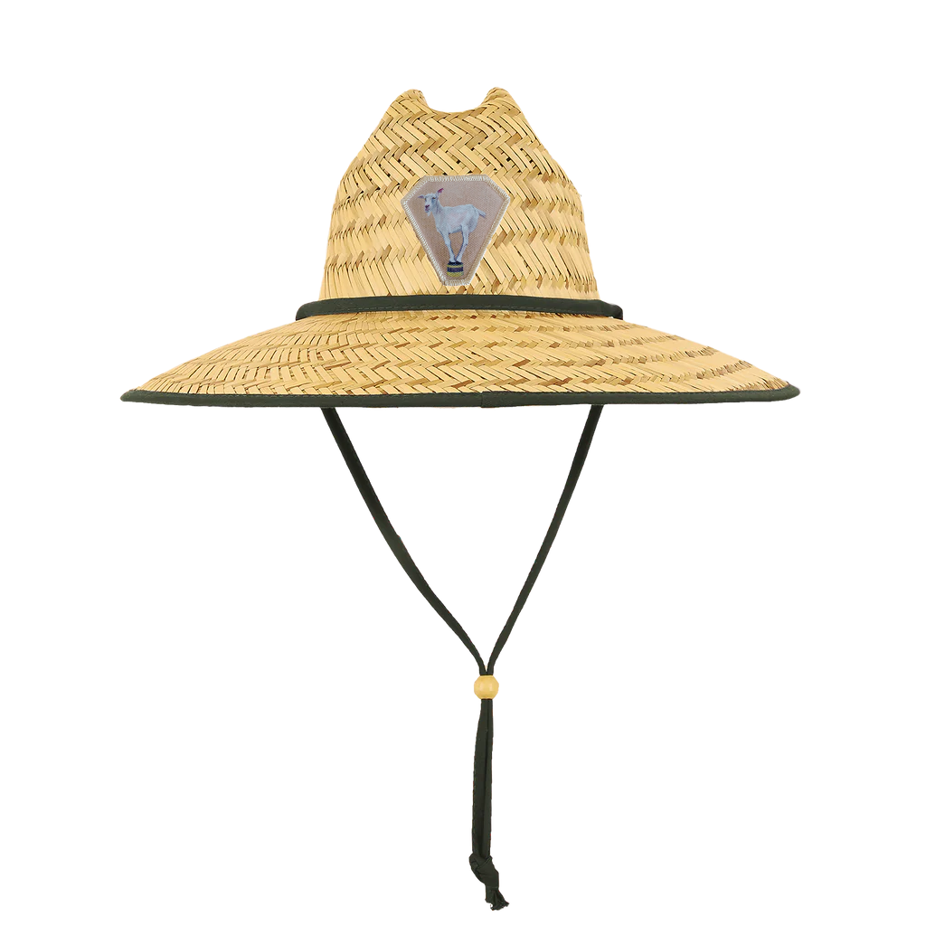 Straw Lifeguard Hat Hats FlynHats Diamond Goat  