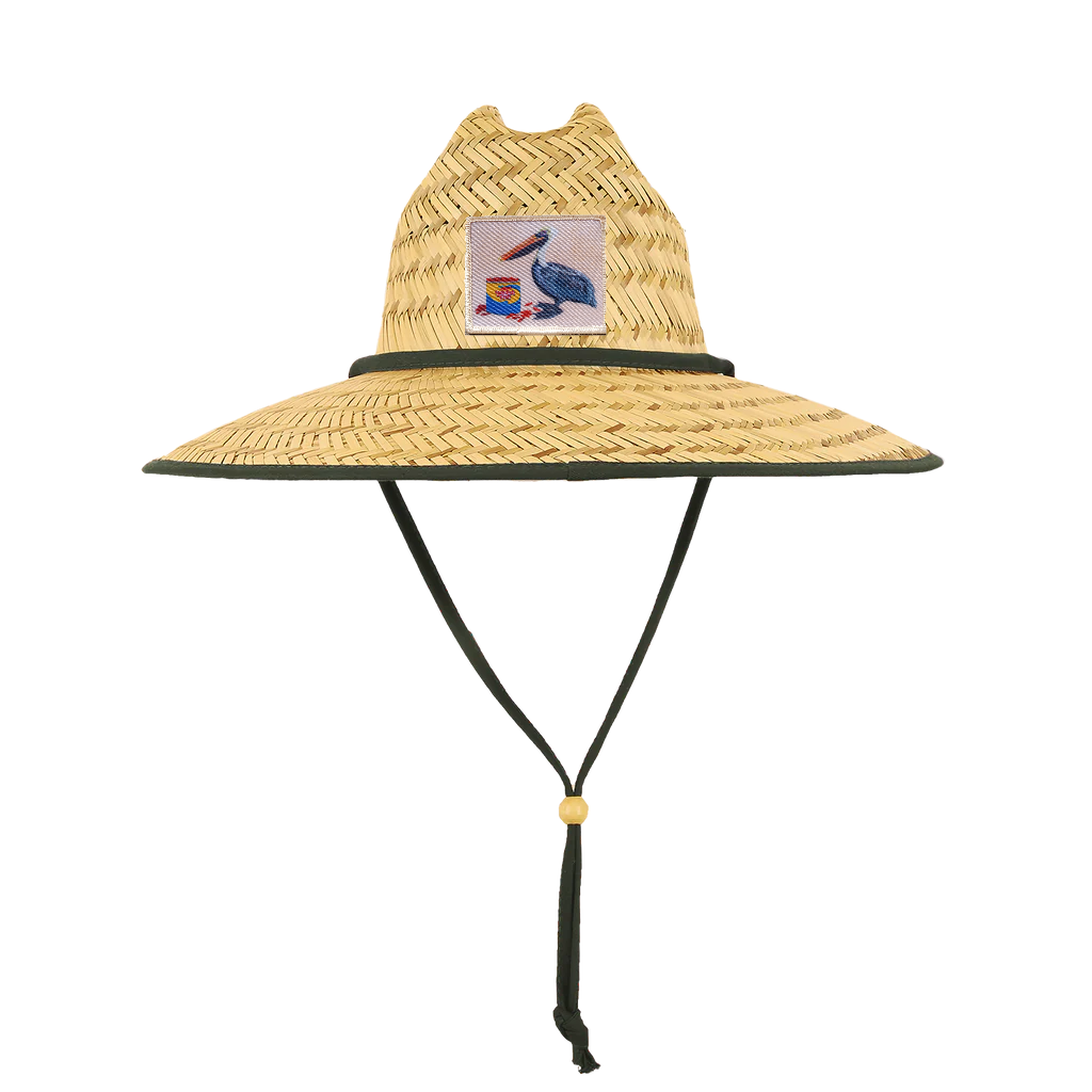 Straw Lifeguard Hat Hats FlynHats Gone Fishin'  