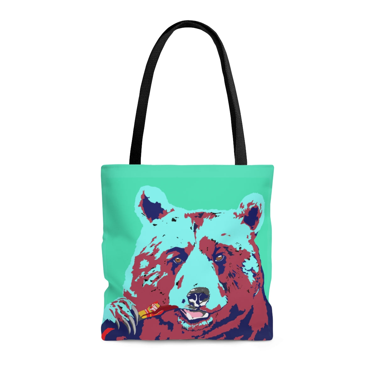 Teal Slim Jimmy Tote Bag tote bag Flyn_Costello_Art   