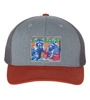 Grey/Terracotta Trucker Hats Flyn Costello Junkfood Bandits  
