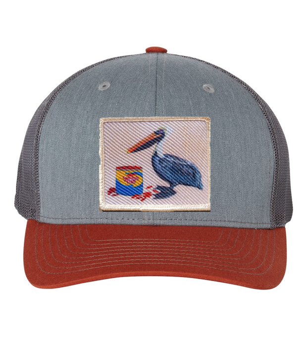 Grey/Terracotta Trucker Hats Flyn Costello Gone Fishin'  