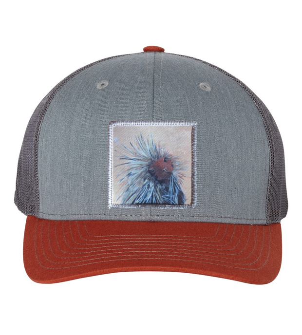 Grey/Terracotta Trucker Hats Flyn Costello Porcupine  