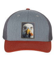 Grey/Terracotta Trucker Hats Flyn Costello Seagull with Cig  