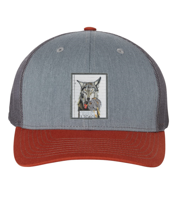 Grey/Terracotta Trucker Hats Flyn Costello Wolf  